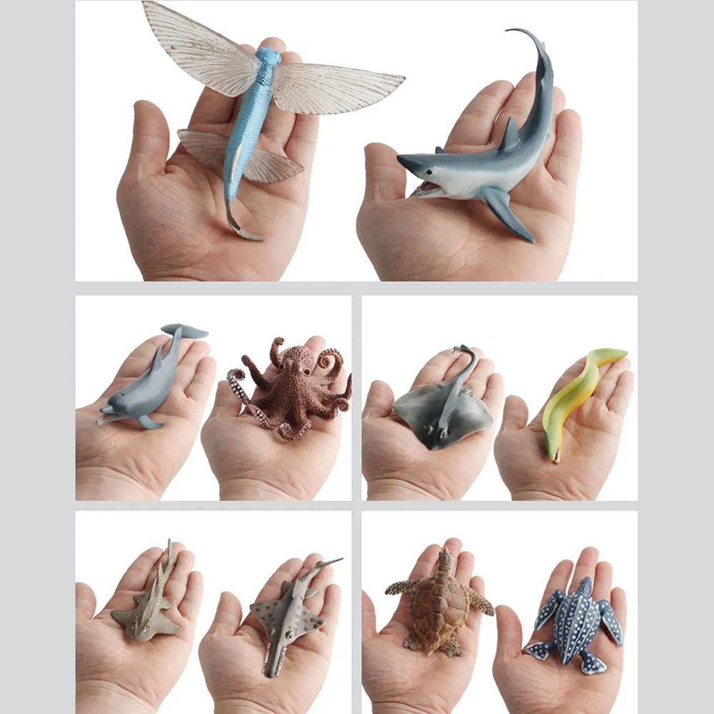 

Simulation Marine Animals Model Girl Boy Toys Sawtooth Mandarin Fish Turtle Shark Dolphin Ornaments Kids Toy Learning Education