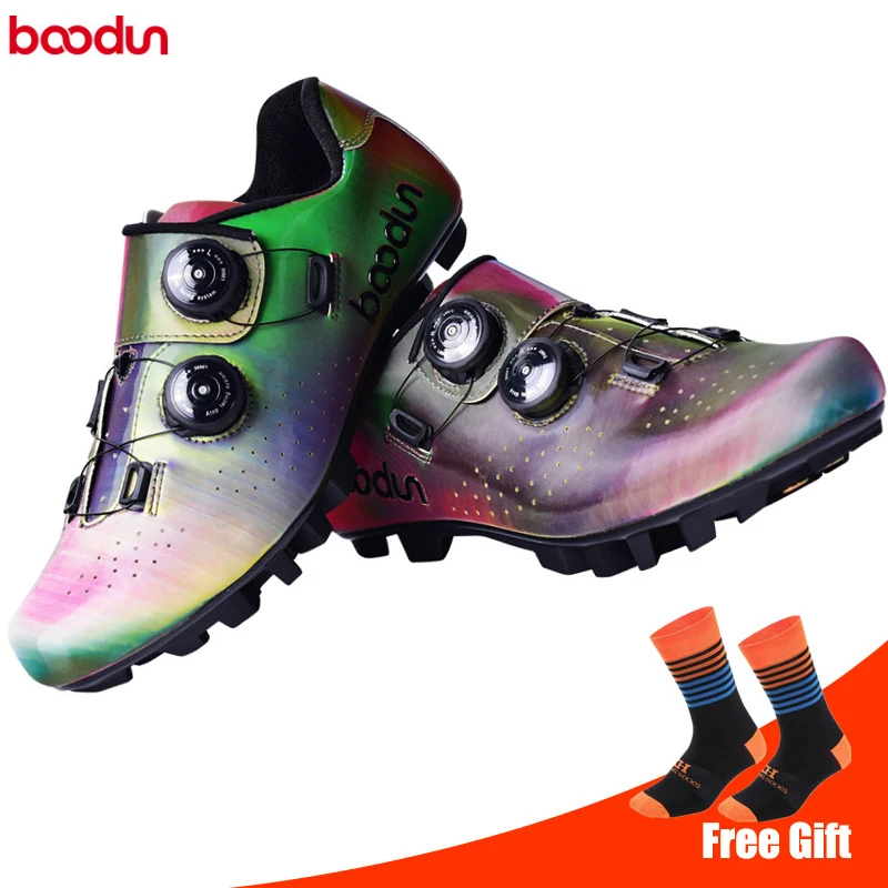 

BOODUN New Cycling Shoes Sapatilha Ciclismo MTB Breathable Mountain Bike Racing Self-Locking Shoes Athletic Bicycle Shoes