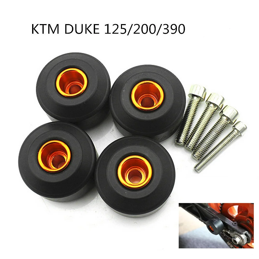 Для KTM DUKE 390 2013 2016 2018 заднее и переднее колесо слайдер рамы мотоцикла Рамка Краш