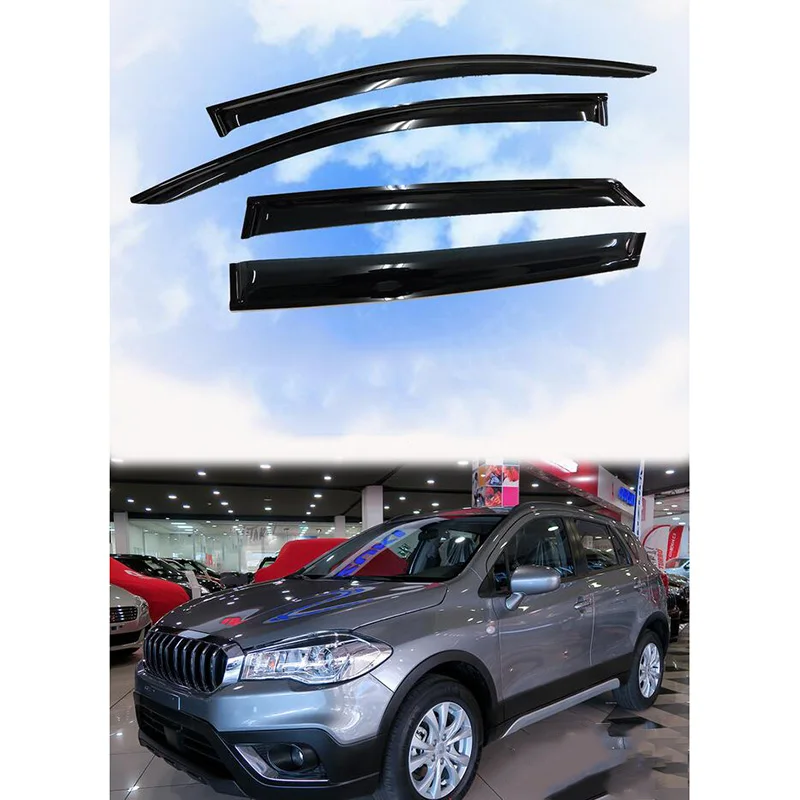 Подходит для Suzuki SX4 S-Cross 2013-2018 высокое качество акриловый черный оконный козырек