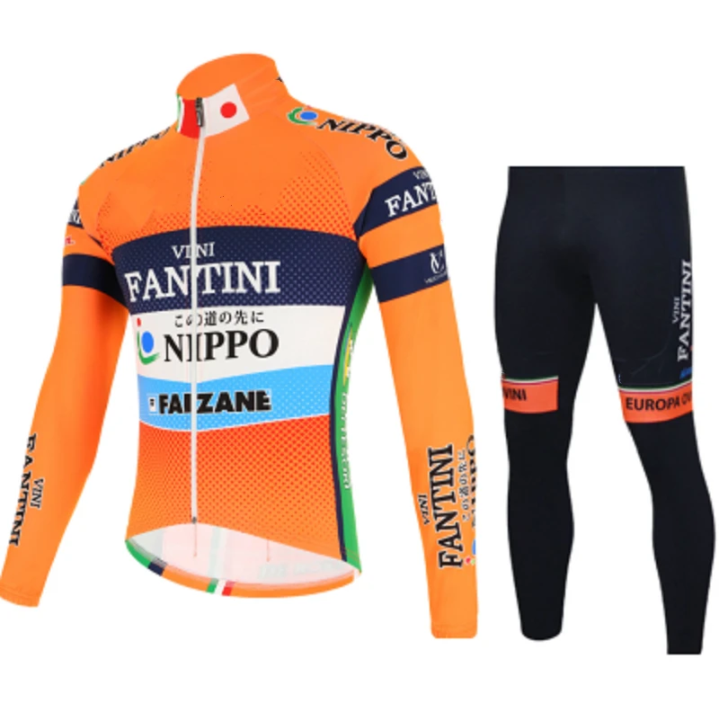 Cycling set VINI Team Pro long sleeve Cycling jersey Set bib pants ropa ciclismo bicycle clothing MTB bike jersey Uniform Men clothes - Цвет: Cycling set