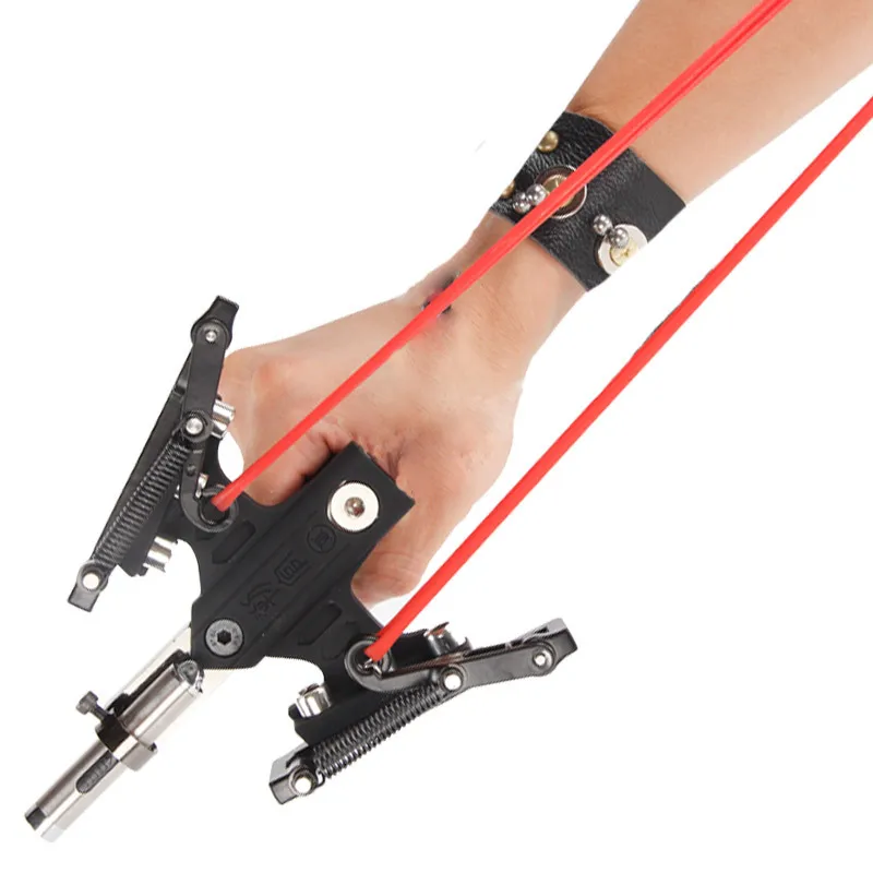 

Outdoor Competition High Precision Shooting Fish Catapult Powerful Hunting Quality Alloy Slingshot With Laser Infrared Hunting
