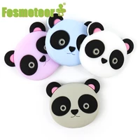fosmeteor new 5pc silicone panda beads baby pendant for silicone rodent pacifier string beads for teeth baby toys bpa free toy