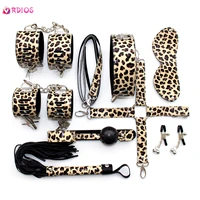 vrdios sex toys for woman bdsm bondage set handcuffs nipple clamps gag whip rope anal plug butt exotic accessories sex products