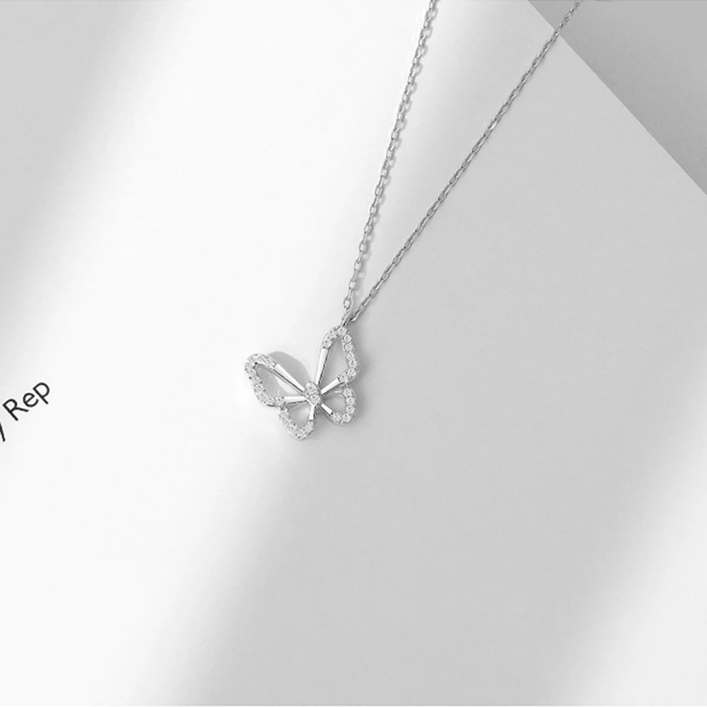 

SCALLOPED Luxury Zircon Butterfly Necklace 2020 New Link Chains Women Pendants Necklaces Statement Jewelry Wholesale
