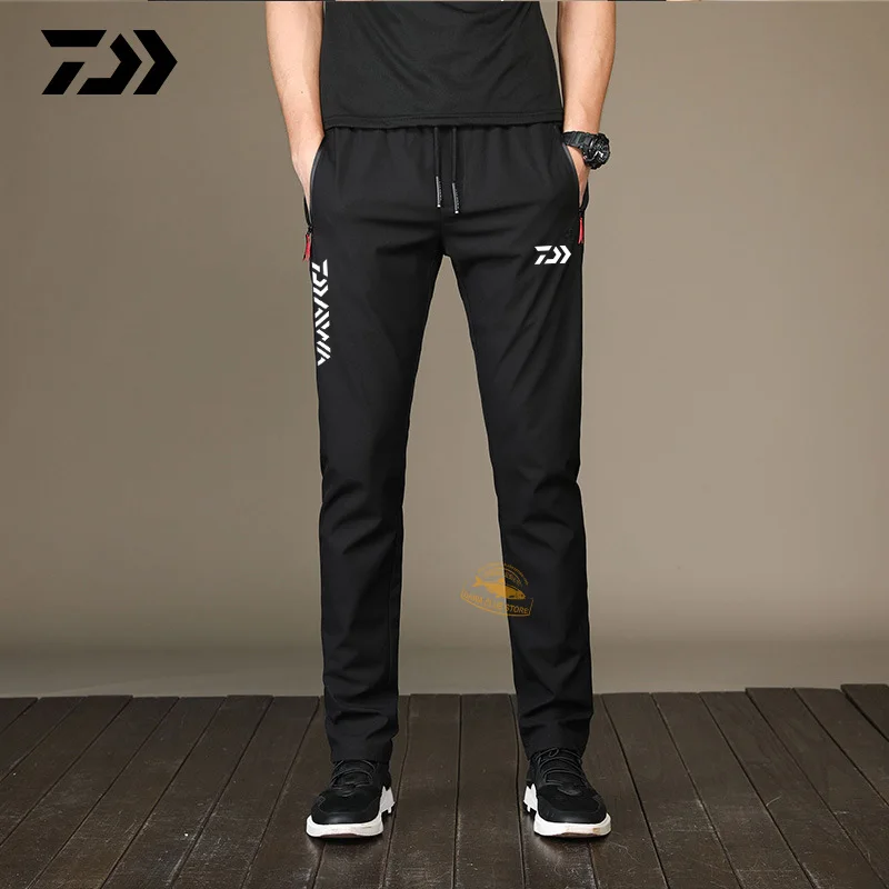 

Мужские летние рыболовные брюки Daiwa, модные эластичные быстросохнущие облегающие тренировочные штаны для улицы, осень 2022
