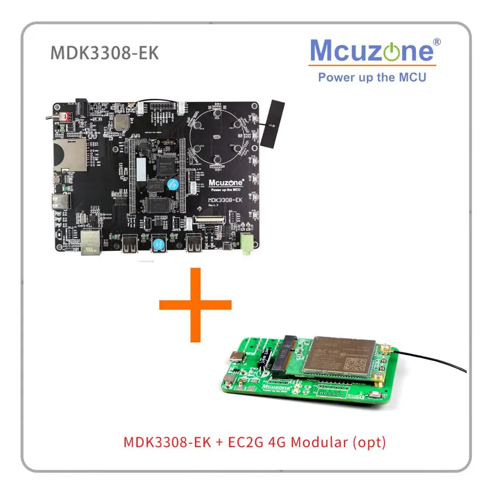 3308-EK and EG25 Rockchip RK3308 MDK3308-EK, четырехъядерный Cortex-A35 до 1,3 ГГц, 512 Мб DDR3/3L 8 ГБ eMMC, AI VA 7LCD EC20 4G wifi UVC камера - Комплект: 3308-EK and EG25