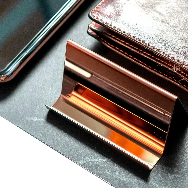 Бизнес-держатель для карт розовое золото (3 шт. в упаковке) 9x5x4 5 см нержавеющая