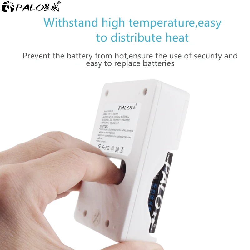 PALO smart 4 слота AA AAA быстрое зарядное устройство ЖК-дисплей USB быстрая зарядка для ni-MH ni-cd AA AAA аккумуляторная батарея