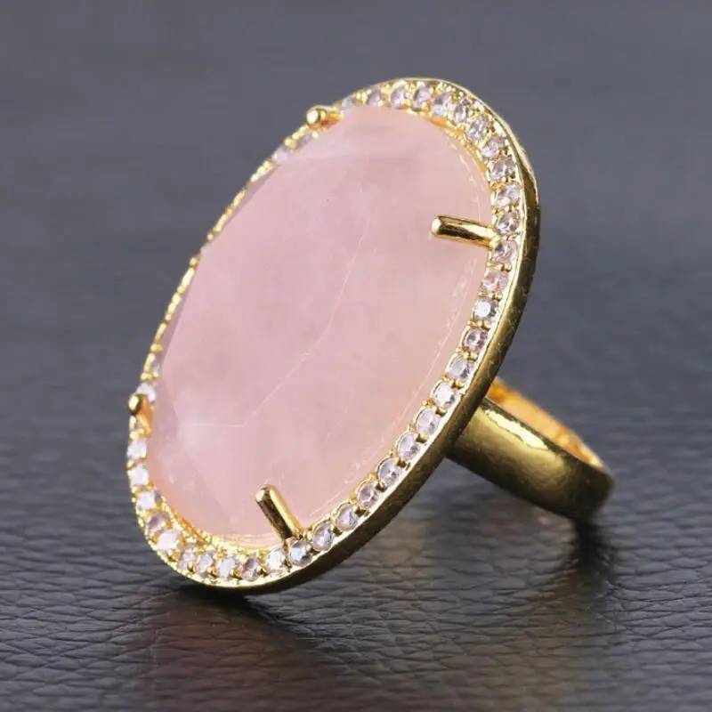 Высокое качество модный Регулируемый натуральный Овальный полудрагоценный