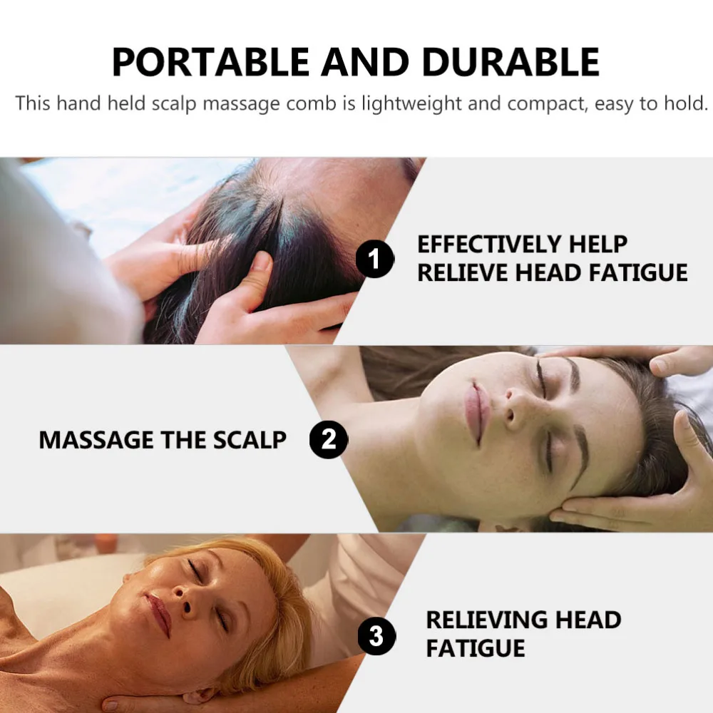 

1PC Compact Scalp Comb Electric Head Fatigue Relieving Massager (White)