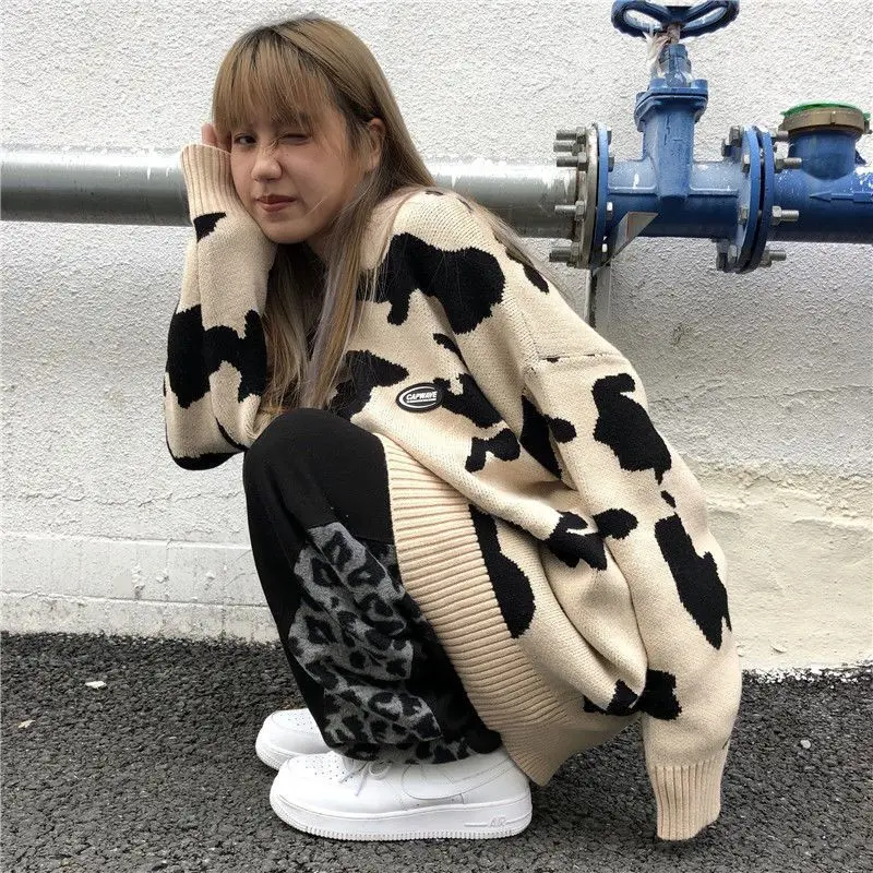

Sweater Men's And Women's Lazy Style New Sweater Loose Korean Version Harajuku Student Pullover Couple Cute Coat Fashion