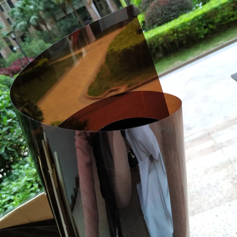 Чайно коричневая Солнцезащитная стеклянная пленка самоклеящаяся защита