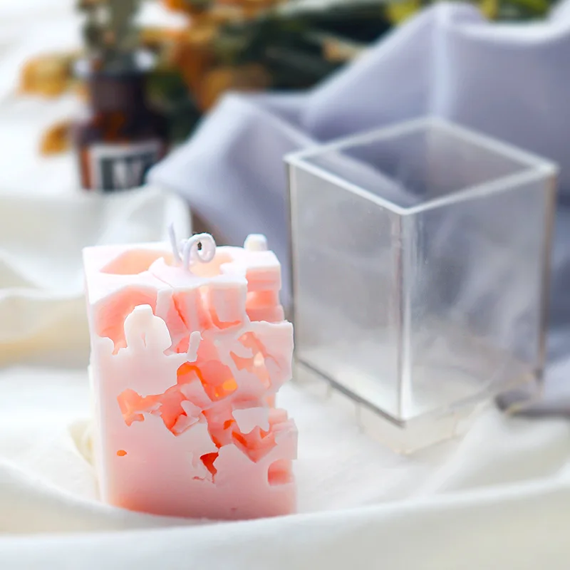 

1pc Handmade Scented Candle Mold Cuboid Candle Mold Plastic Acrylic Mold DIY Tools Home Decoration