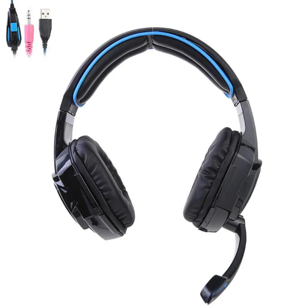 TC-G1000 USB стерео ПК игровая гарнитура светящиеся проводные наушники микрофон