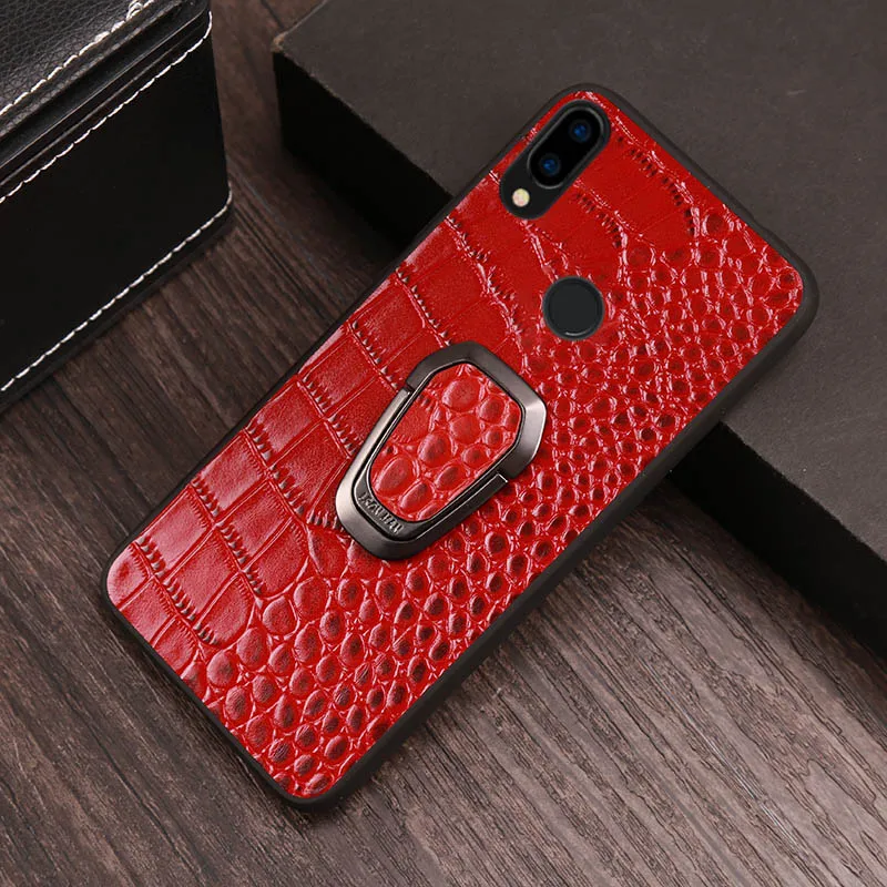 Red Роскошный чехол для телефона Xiaomi pocophone F1 8 9 9se 9T A1 A2 lite Max 3 Pro с текстурой крокодила чехол для Redmi Note 5 6 7 6A 7A Pro - Цвет: Red