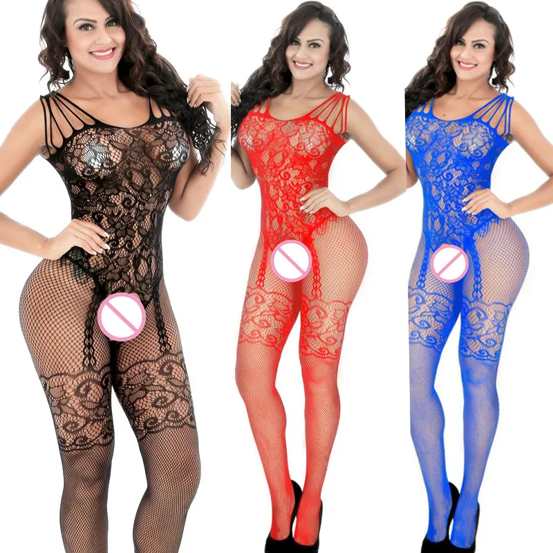 

Ladies Sexy Lingerie Hot Crotchless Body Suit Bodystockings Sexy Costumes Fishnet Bodysuit Lingerie Open Cortch Sock For Women