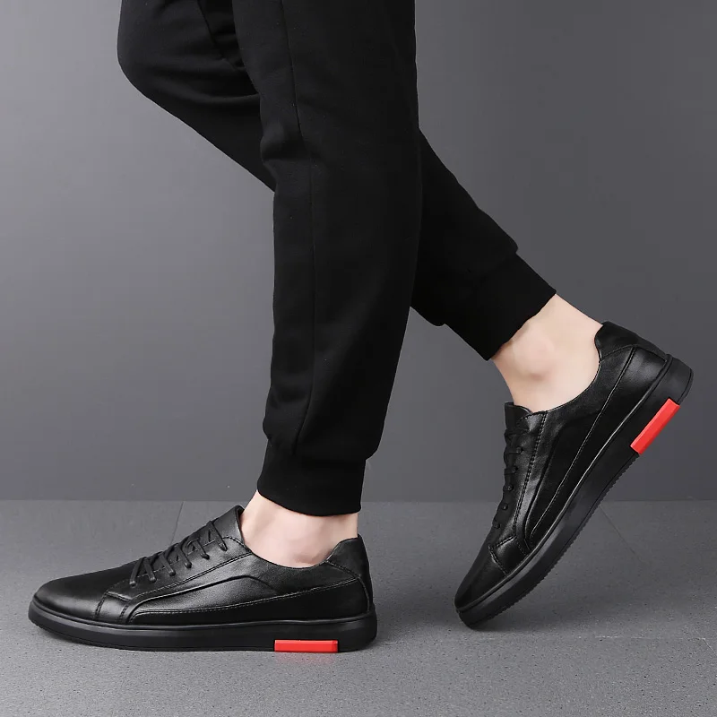 

Mens Shoes 100% Genuine Leather White Casual Natural Shoes Male Footwear Breathable Cow Leather Shoes Soft Lightweight Low Top