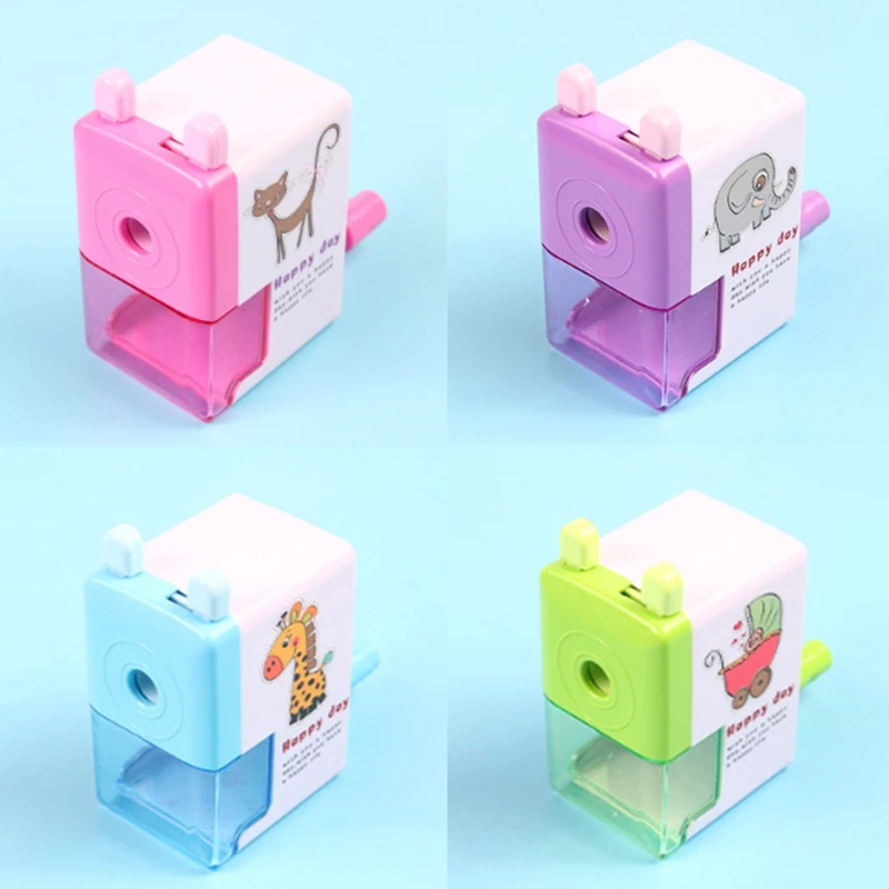 

Cute Cartoon Hand Crank Creative Labor Saving Single Hole Cartoon Pencil Sharpener Children's Gift School Office Supplies