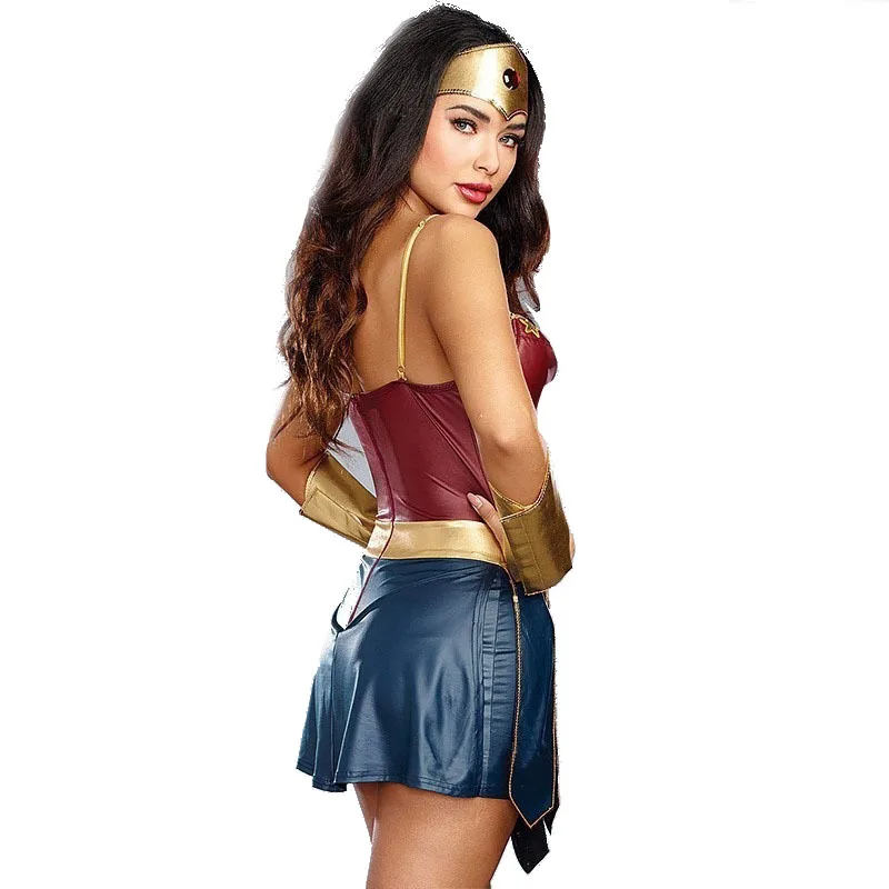 Wonder Woman Cosplay Costume Adult Justice League Super Hero Halloween Party Nightclub Service Sexy Women Dress Diana Costumes