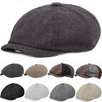 vintage herringbone newsboy cap men splicing newsboy hat beret gatsby hats street caps peaked autumn winter octagonal brim caps