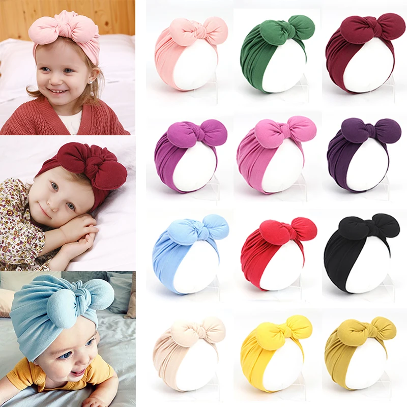 Новинка 2019 брендовая мягкая шапка тюрбан для новорожденных мальчиков и девочек