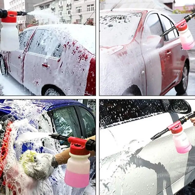 

Foam Lance High Pressure Long Nozzle Wash Sprayer Adjustable Car Water Gun With 800ml Bottle Watering Can For CleaningCar Snow