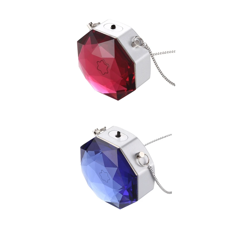 

HAEGER 2 Set Wearable Air Purifier Necklace Negative Ion Air Purifier Necklace Around The Neck For Travel, Rose Red & Blue