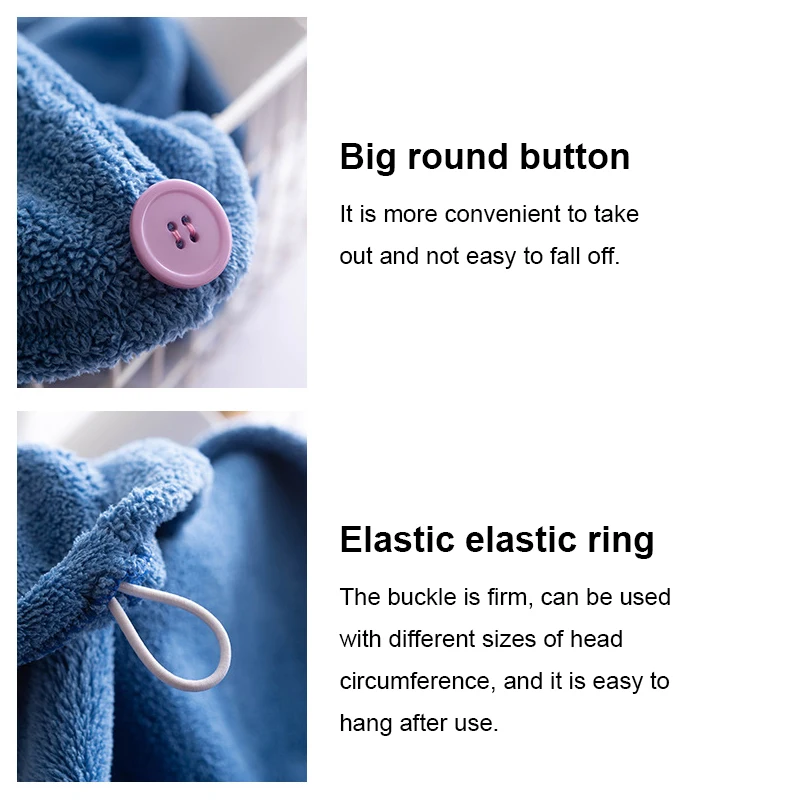 

Bathroom Cute Dry Dry Hair Towel Cap Female Super Absorbent And Quick-drying Thickened Shower Cap Wipe Hair Towel Home Textile