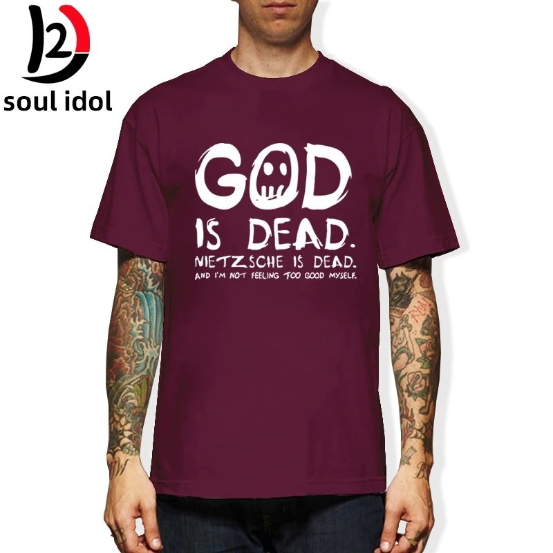 REM God is dead - Nietzsche Mir ist auch schon ganz schlecht футболка S-3XL Harajuku топы Футболка модная