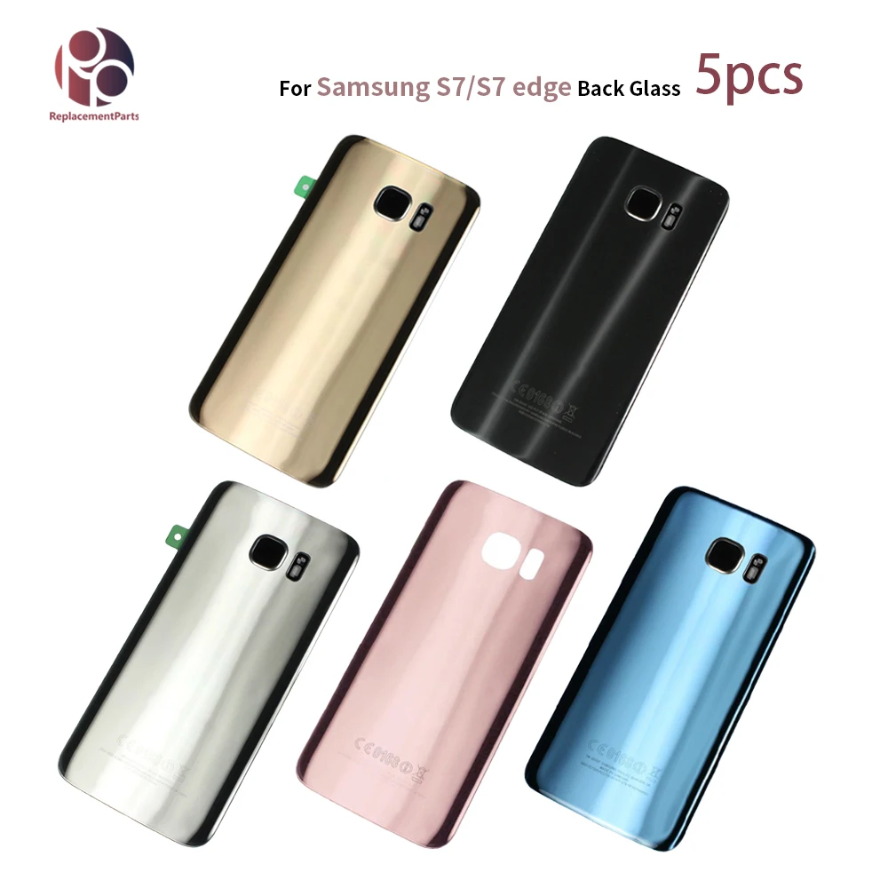 5 шт. Задняя крышка батареи для Samsung Galaxy S7 Edge G930 G935 запасные части корпуса дверей с