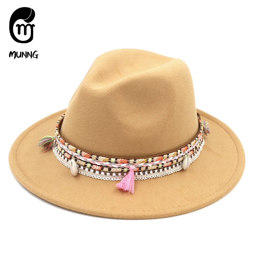 

Шляпа-федора Munng для мальчиков и девочек, Панама из смеси шерсти, со средними полями, Детская уличная шляпа от солнца