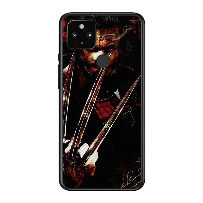 

Marvel Avengers Wolverine Super Hero For Google Pixel 5 4A 5G 4 XL Soft Shell TPU Silicone Black Cover Phone Case