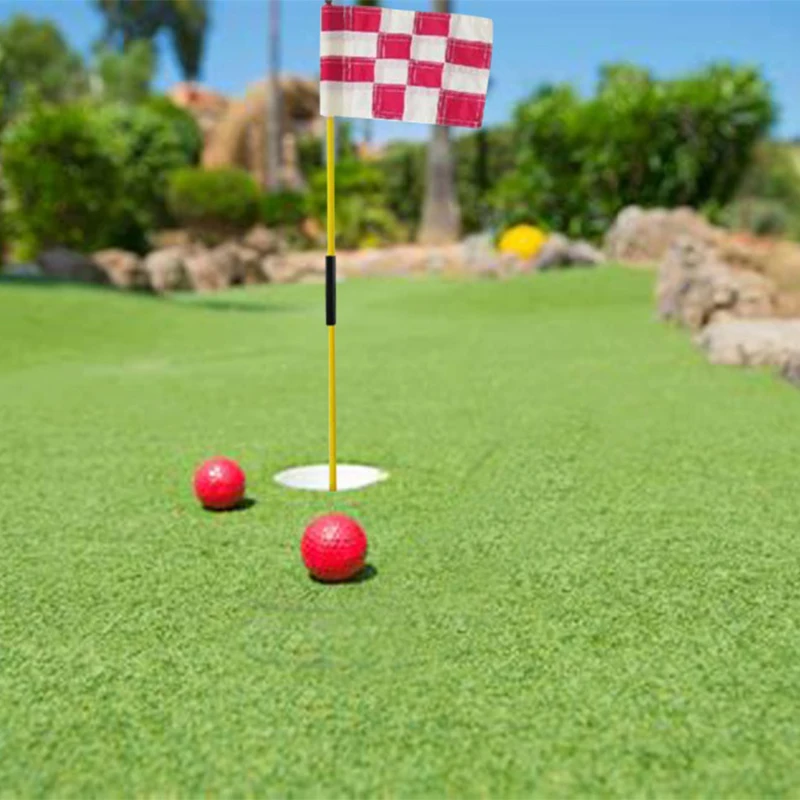 CRESTGOLF 1 набор в упаковке задний двор Практика Гольф Отверстие полюс Кубок флаг