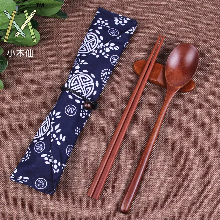 

@Xiaomuxian wooden chopsticks spoon set and fengri chopsticks spoon combination outdoor travel high quality gift chopsticks