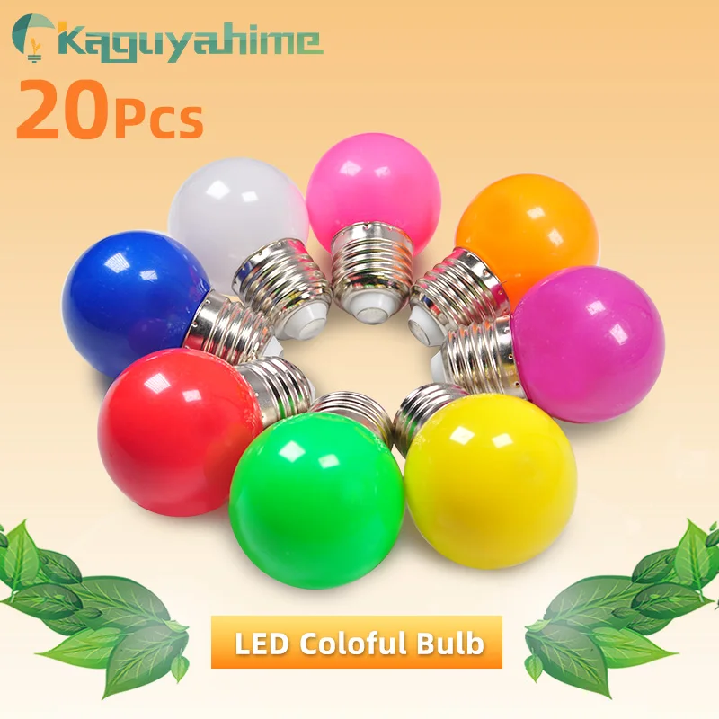 

20 шт., цветные светодиодные лампы E27 3 Вт AC 220 В SMD 2835