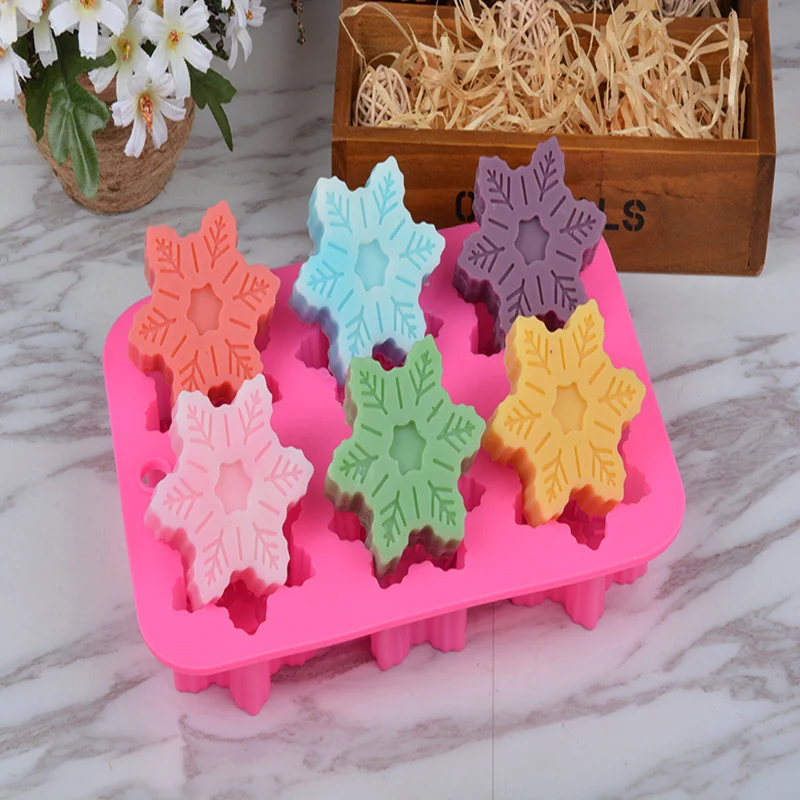 

Snowflakes Ice Silicone Mold Cake Mold Baking Decorating Mold Chocolate Mold DIY Handmade Soap Mould