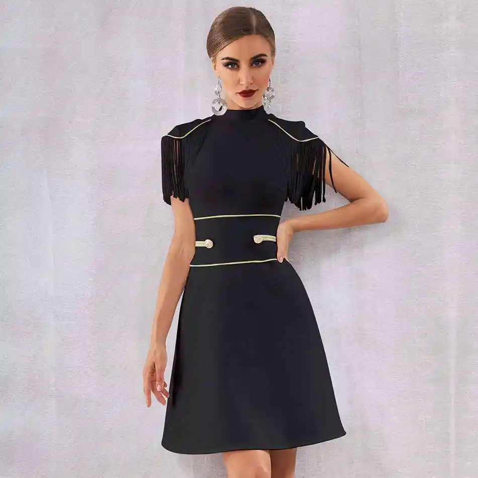 Seamyla, модные женские бандажные платья, Vestidos, новинка, с кисточками, для знаменитостей, вечернее платье, белое, красное, черное, Клубное, летнее платье