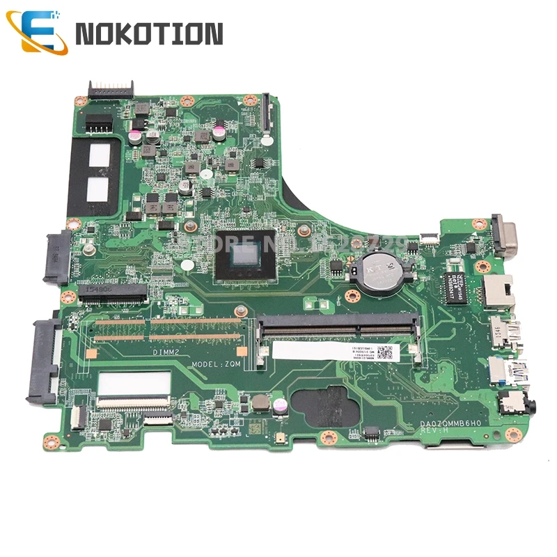 Материнская плата NOKOTION для ноутбука Acer ASPIRE E5 411 материнская DA0ZQMMB6H0 NBMLQ11009 NBMLQ110096 с