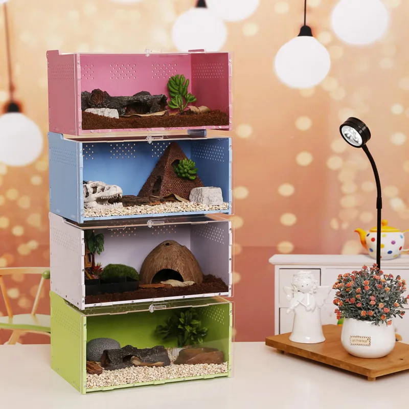 1 шт. ПВХ инкубатор коробка для ползания рептилий акриловая кормления