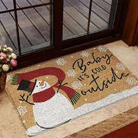 christmas rug outdoor doormat decoration non slipsnowman door mat in hallway home decor garden carpet kichen