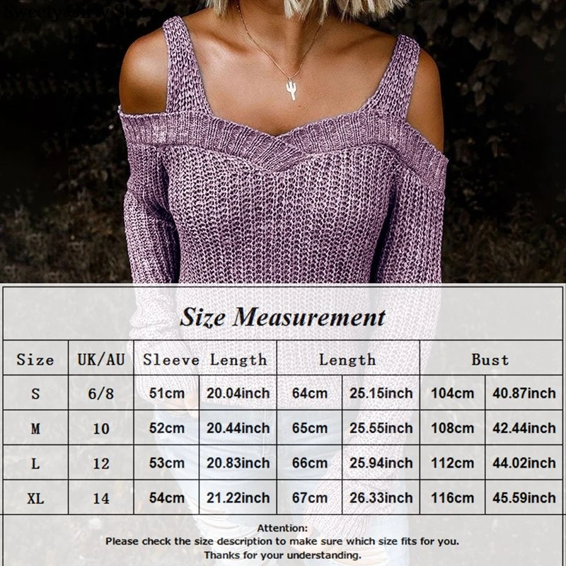 

Long Sleeve Sweater Tops Off Shoulder Knit Pullover Sexy Sweaters for Women Autumn Winter Slim Jumper Soft Warm Femme Clothes
