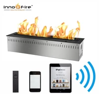inno fire 36 inch silver or black intelligent remote control decorative bio ethanol haard