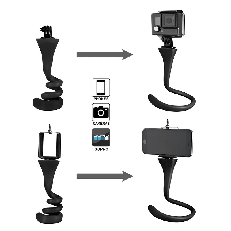 Monkey Stick Pod-Гибкий штатив для камеры и селфи-Палка экшн-камеры смартфона Gopro SJCAM Xiao Yi