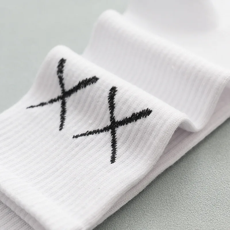 Socks Spring and Autumn ins pure cotton women's Solid Color Soft Fashion girls black white lolita funny korean colour all season