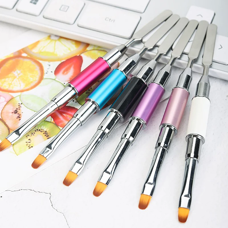 Двухсторонний двухсторонний инструмент для ногтей 2 в 1 искусство и изображение