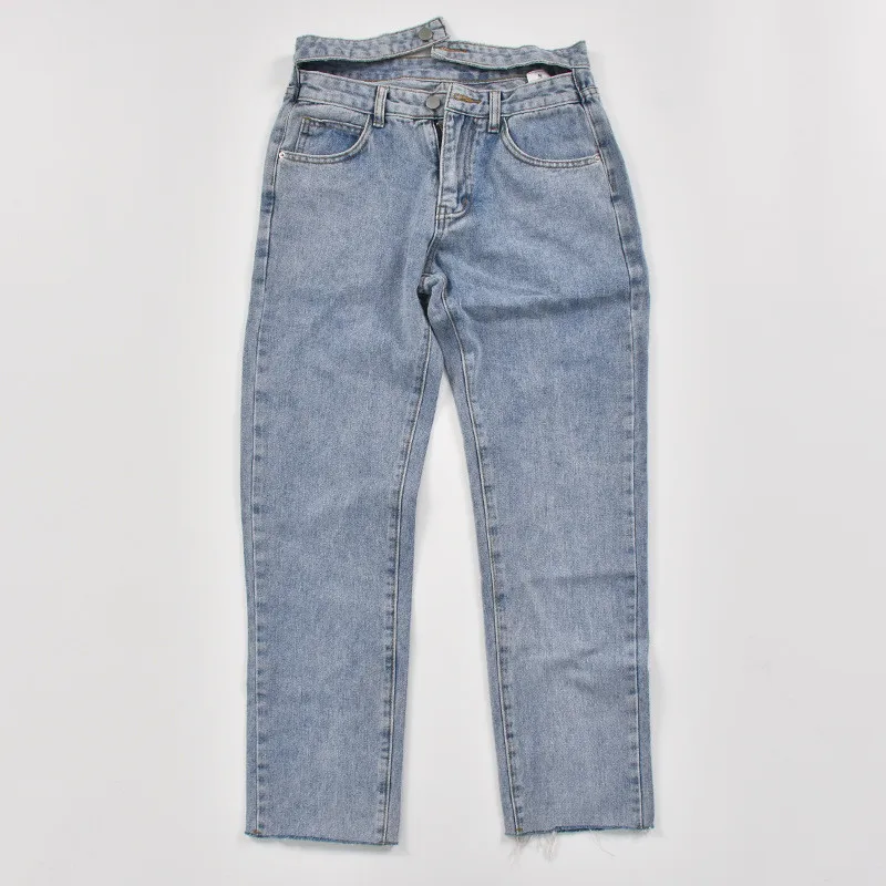 

2021 High Waist Loose Comfortable Jeans For Women Fashionable Casual Straight Pants Mom Jeans Washed Boyfriend Jeans #T3G