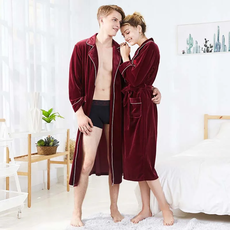 Элегантный плюшевый бархатный логотип в форме сердца влюбленных длинный ночной