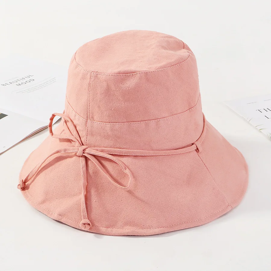 Large Wide Brim Cap Foldable Anti-UV Beach Hat Female Cap Bob Bonnet Elegant Women Summer Sun Hats Fashion Wrinkle Solid Color
