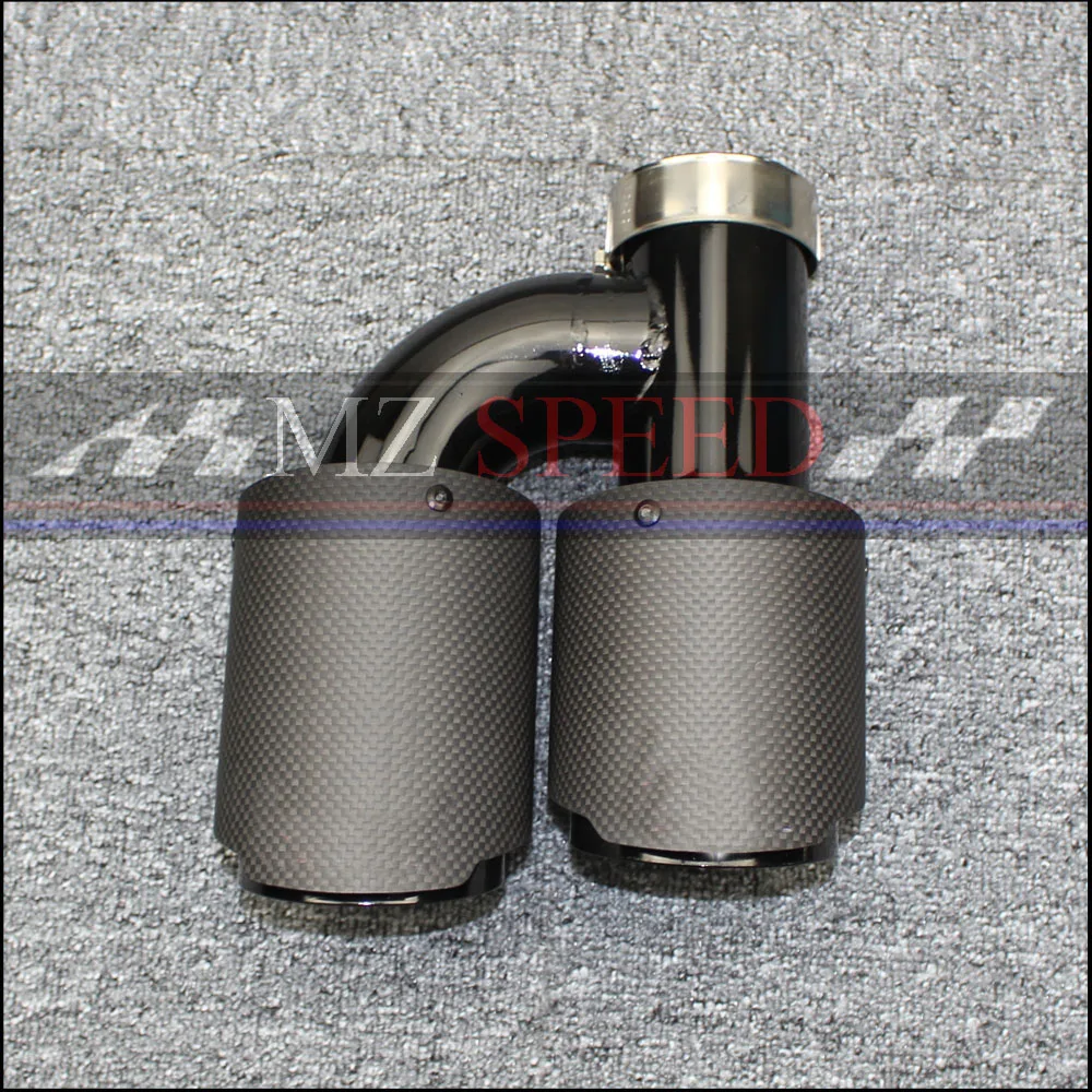 Car exhaust pipe H Model A.K Carbon Exhausts Dual End Tips for BMW BENZ AUDI VW Exhaust Muffler Pipes Tail | Автомобили и